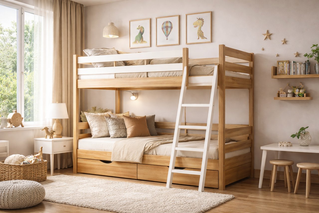 сучасне двоярусне ліжко