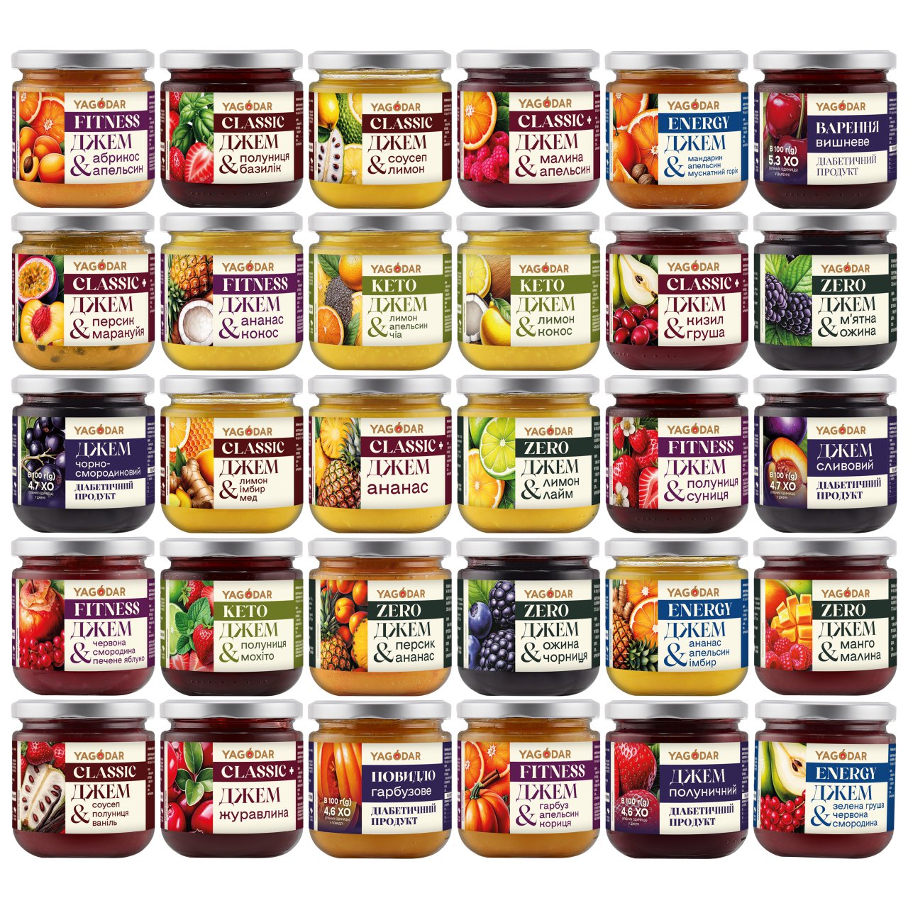 Усі джеми — 6,3 кг — yagodar.ua