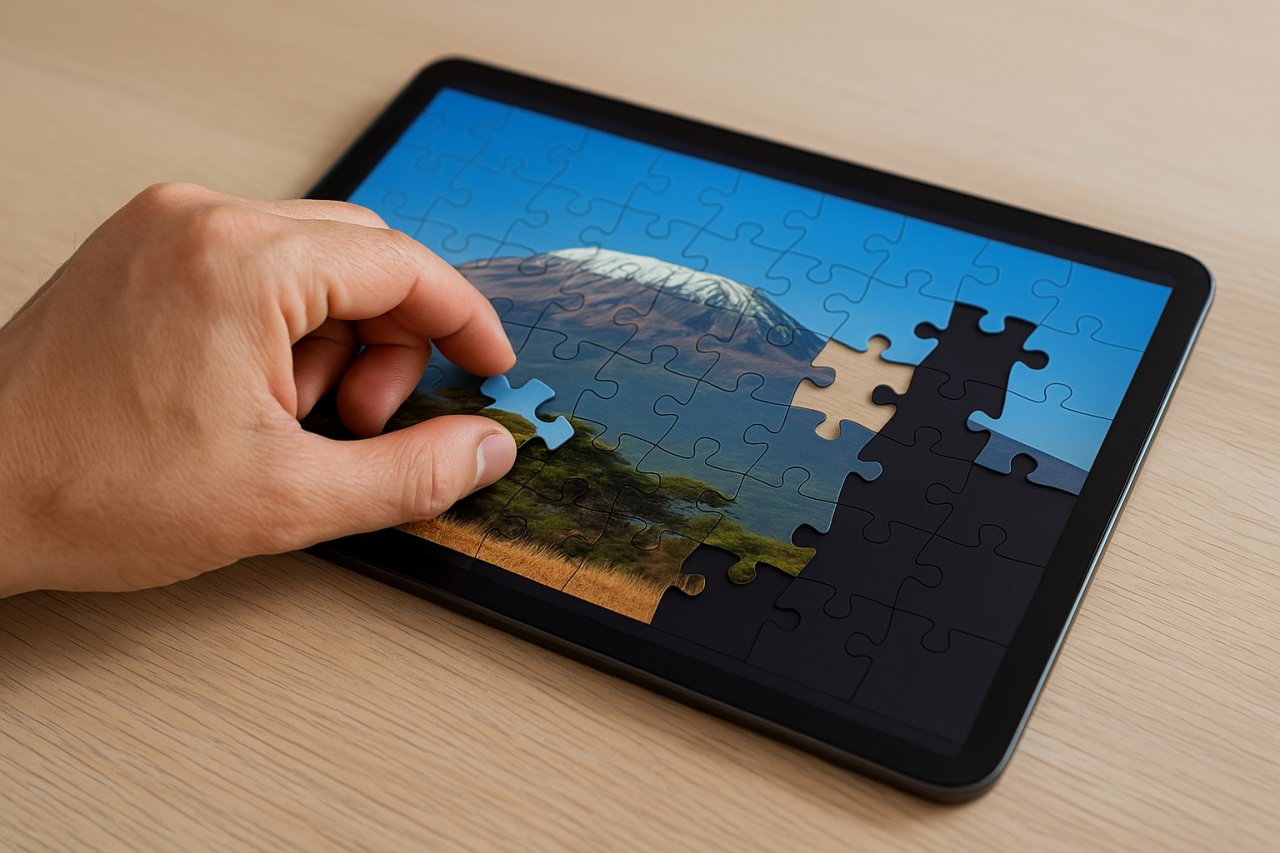 гра в пазли на планшеті